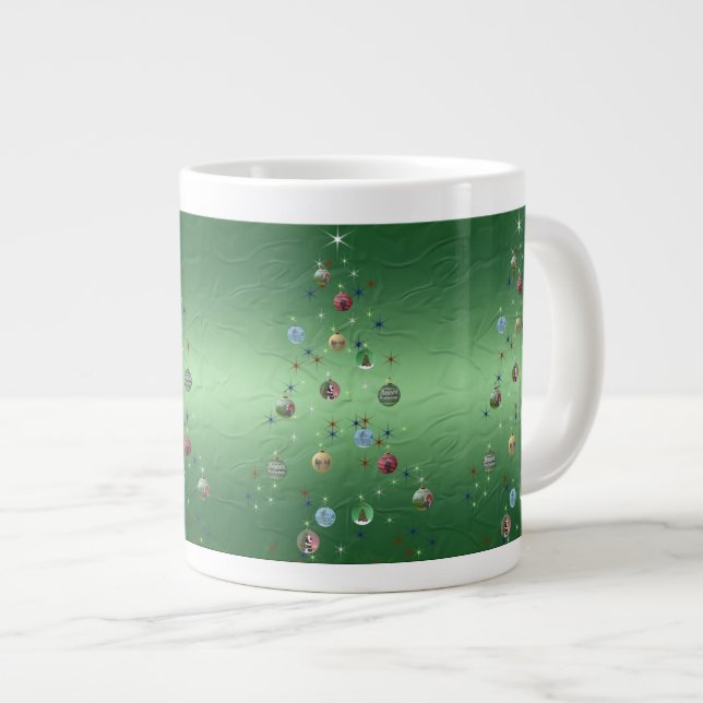 Weihnachtsbaum-Tasse Jumbo-Tasse (Vorderseite Rechts)