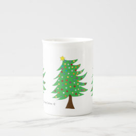 Weihnachtsbaum-Tasse Prozellantasse