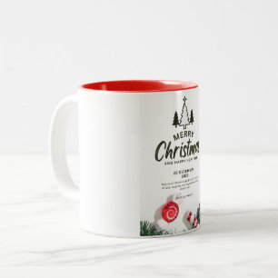 Weihnachtsbaum-Tasse Zweifarbige Tasse