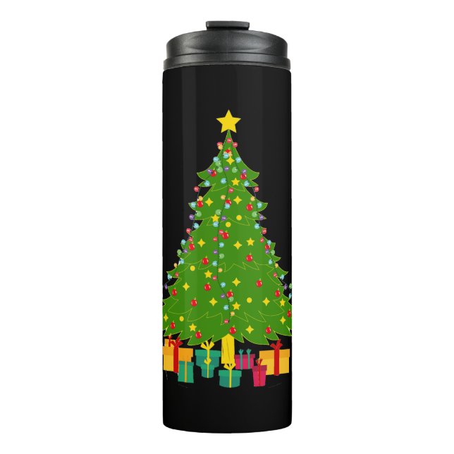 Weihnachtsbaum Thermosbecher (Vorderseite)