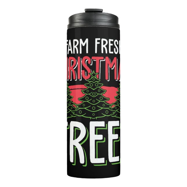 Weihnachtsbaum Thermosbecher (Vorderseite)