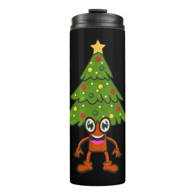 Weihnachtsbaum Thermosbecher (Vorderseite)