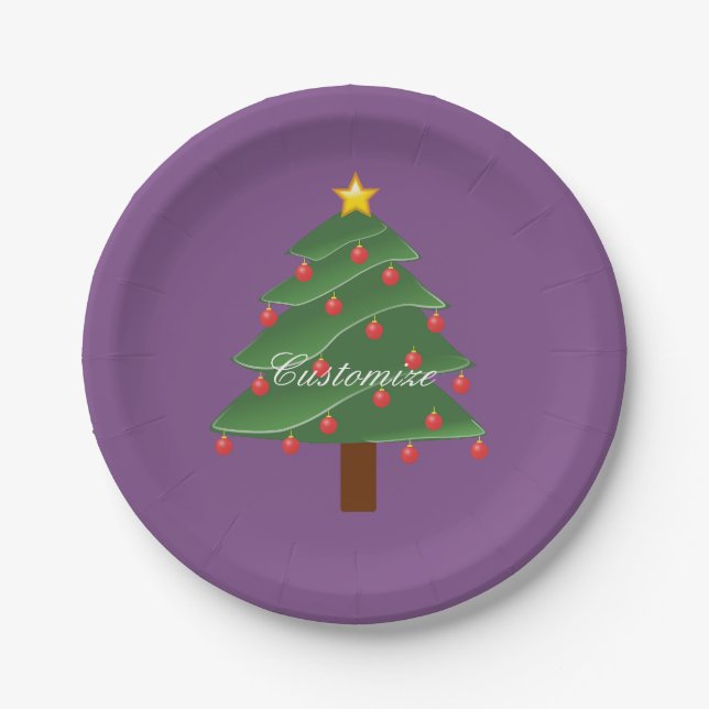 Weihnachtsbaum Thunder_Cove Pappteller (Vorderseite)