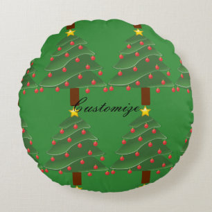 Weihnachtsbaum Thunder_Cove Rundes Kissen