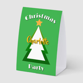 Weihnachtsbaum-Tisch-Tent-Papier-Schild Tischaufsteller