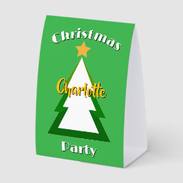 Weihnachtsbaum-Tisch-Tent-Papier-Schild Tischaufsteller