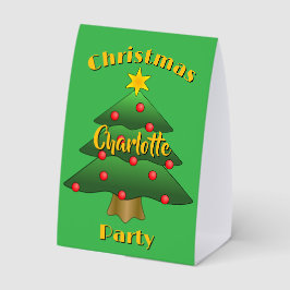 Weihnachtsbaum-Tisch-Zelt-Papier-Schild Tischaufsteller