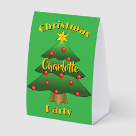 Weihnachtsbaum-Tisch-Zelt-Papier-Schild Tischaufsteller