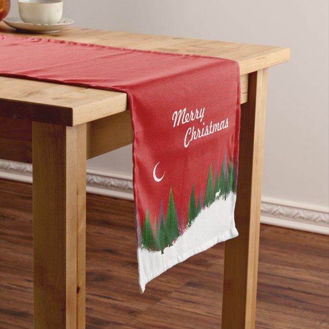 Weihnachtsbaum-Tischläufer Kurzer Tischläufer (Beispiel)