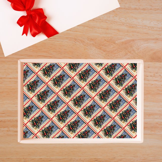 Weihnachtsbaum-Tissue Seidenpapier (Vintage Christmas Tree Tissue Paper)