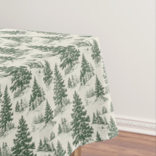 Weihnachtsbaum Toile De Jouy Green Tablecloth Tischdecke