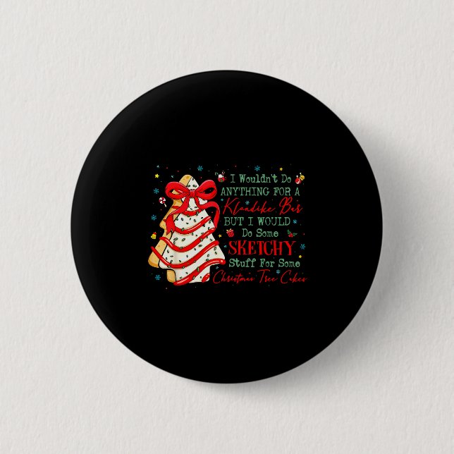 Weihnachtsbaum-Torten Kokette Schleife Xmas Pyjama Button (Vorderseite)