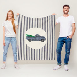Weihnachtsbaum Truck Medium Fleece Blanket