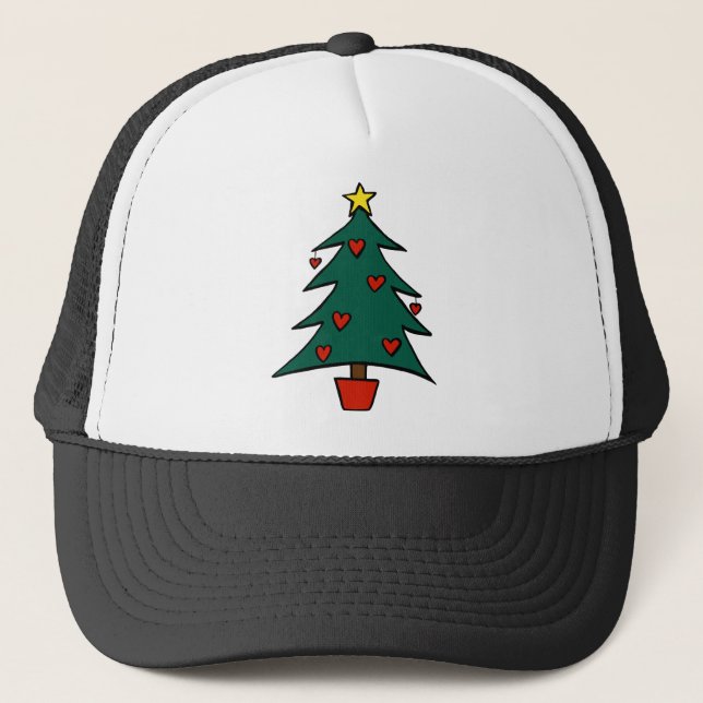 Weihnachtsbaum Truckerkappe (Vorderseite)