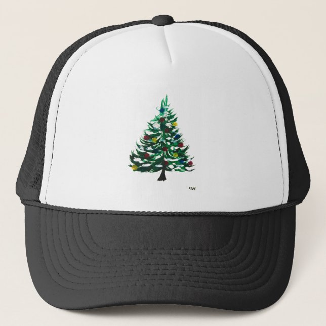 Weihnachtsbaum Truckerkappe (Vorderseite)
