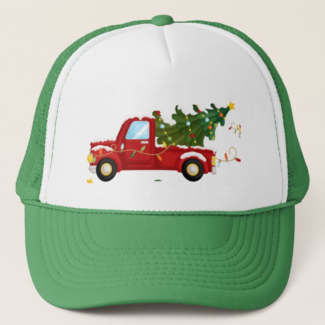 Weihnachtsbaum Truckerkappe (Vorderseite)