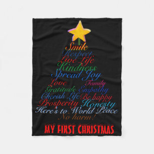 Weihnachtsbaum Tygraphy Babys erstes Weihnachten B Fleecedecke