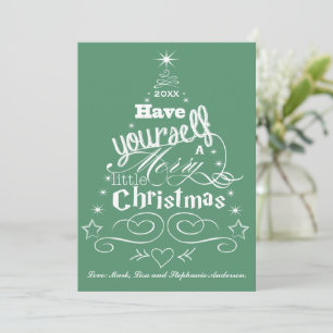 Weihnachtsbaum Typografie Weihnachtsgrüße Karte