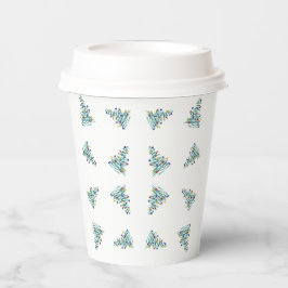 Weihnachtsbaum und Bulbs Papier Cup Pappbecher