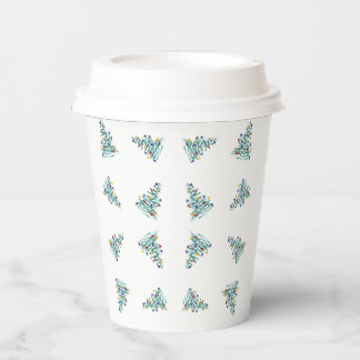 Weihnachtsbaum und Bulbs Papier Cup Pappbecher