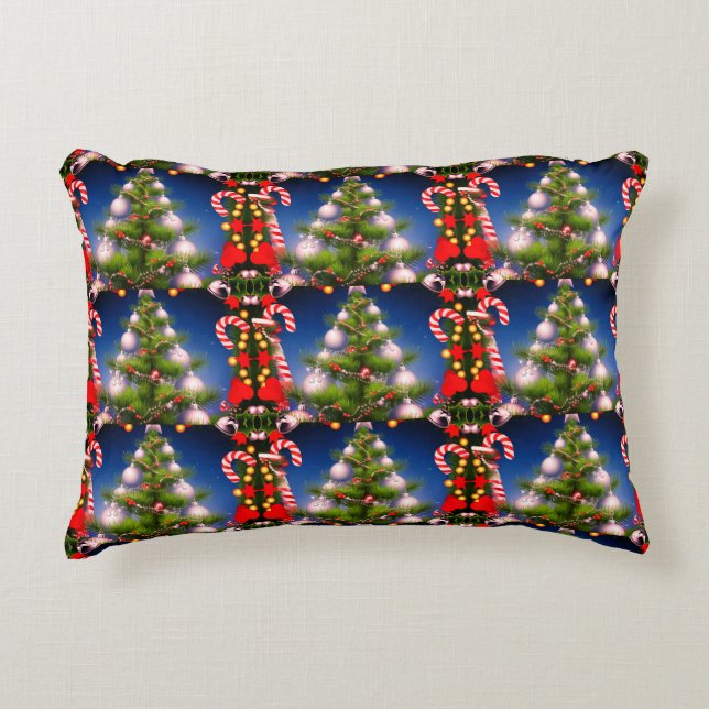 Weihnachtsbaum und Candy Decorative Akzent Kissen (Vorderseite)