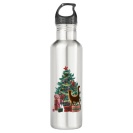 Weihnachtsbaum und eine unheimlich orangefarbene K Edelstahlflasche
