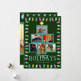 Weihnachtsbaum und Foto Feiertagskarte