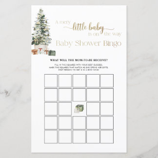 Weihnachtsbaum und Geschenke Baby Shower Spiel Bin