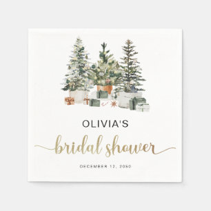 Weihnachtsbaum und Geschenke Brautparty Servietten