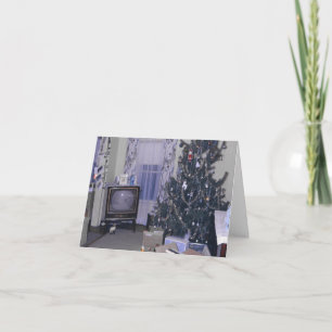 Weihnachtsbaum und Geschenke Feiertagskarte