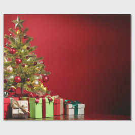 Weihnachtsbaum und Geschenke Geschenkpapier