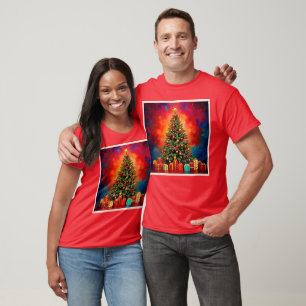 Weihnachtsbaum und Geschenke Kunst T-Shirt