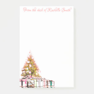 Weihnachtsbaum und Geschenke Post-it Klebezettel