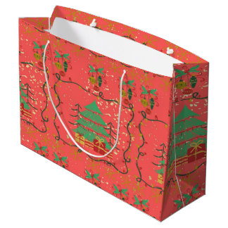 Weihnachtsbaum und Geschenke - RG Geschenktasche G Große Geschenktüte