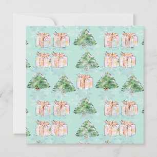 Weihnachtsbaum und Geschenkkarte Karte