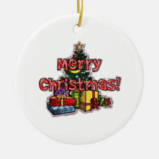 Weihnachtsbaum und Geschenkverzierung Keramik Ornament