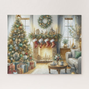 Weihnachtsbaum und Kamin Urlaub