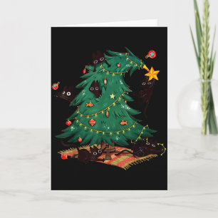 Weihnachtsbaum und Katze Süße Weihnachten Katzenli Karte