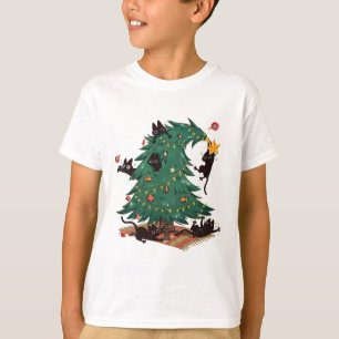 Weihnachtsbaum und Katze Süße Weihnachten Katzenli T-Shirt