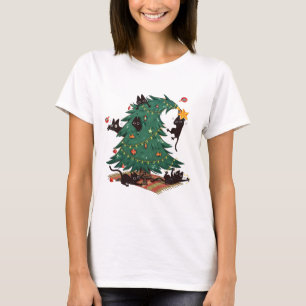 Weihnachtsbaum und Katze Süße Weihnachten Katzenli T-Shirt