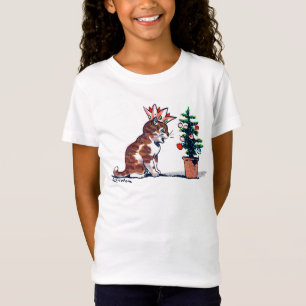 Weihnachtsbaum und Kitten, Louis Wain T-Shirt
