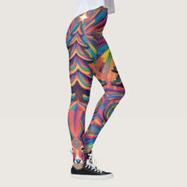 Weihnachtsbaum und Rentier Leggings
