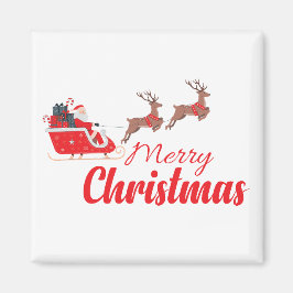 Weihnachtsbaum und Rentiere Magnet