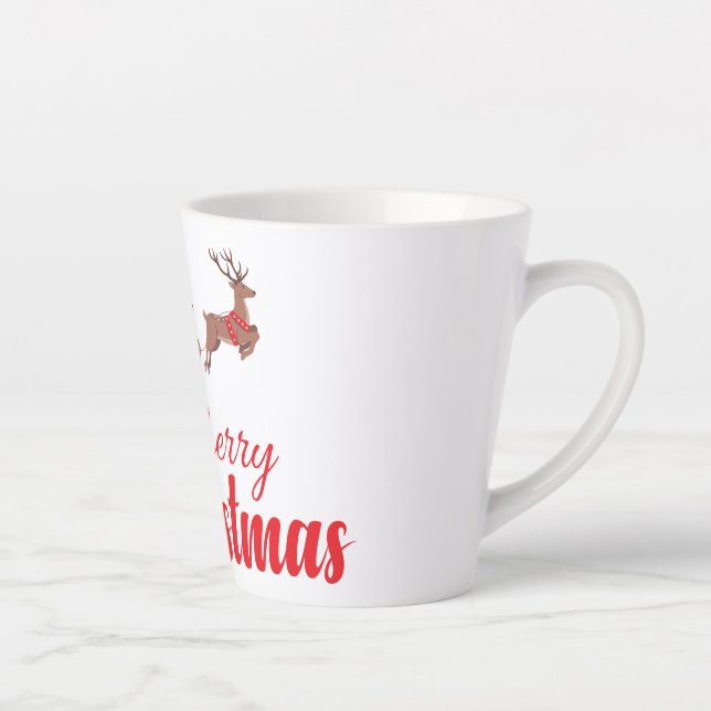 Weihnachtsbaum und Rentiere Milchtasse (Rechts)