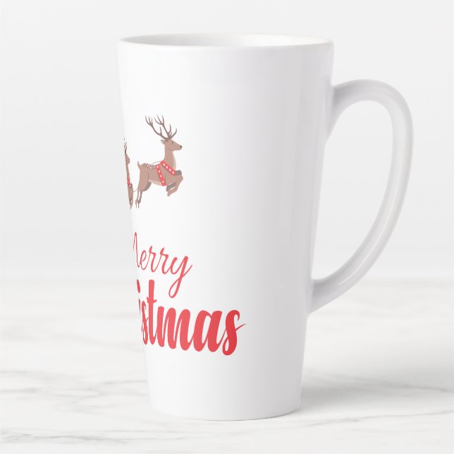 Weihnachtsbaum und Rentiere Milchtasse (Rechts)
