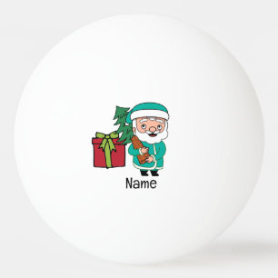Weihnachtsbaum und rote Geschenkboxen Tischtennisball