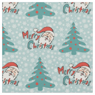 Weihnachtsbaum und Santa-Claus Stoff