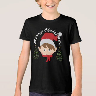 Weihnachtsbaum und Santa-Hut Tri-Blend Shirt