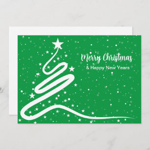 Weihnachtsbaum und Schneefall Einladung