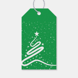 Weihnachtsbaum- und Schneefall-Geschenketiketten Geschenkanhänger